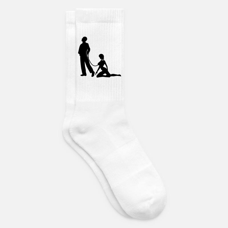 Frau an der Leine Junggesellen - Tennissocken - Weiß