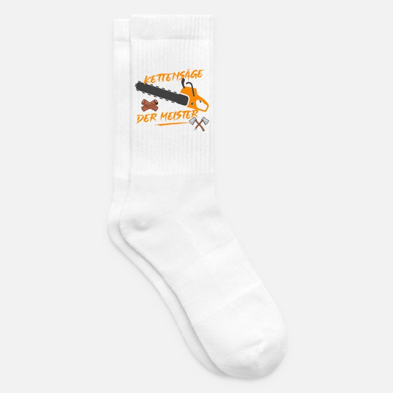 Der Meister will Holz machen! - Tennissocken - Weiß