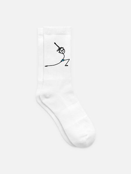 Yoga-Übung Sonnengruß - Tennissocken - Weiß