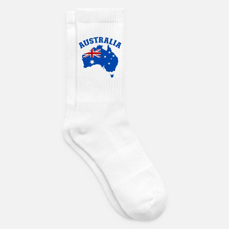 Australie Australie Drapeau - Chaussettes de tennis - blanc