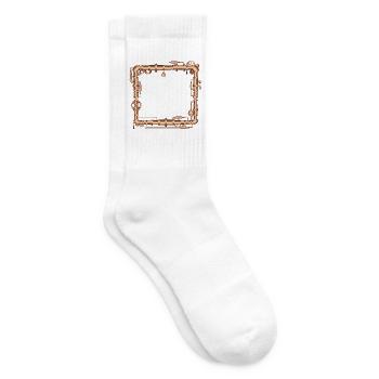 Steampunk Rahmen im Dampfmaschinen Look - Tennissocken - Weiß - Rechts
