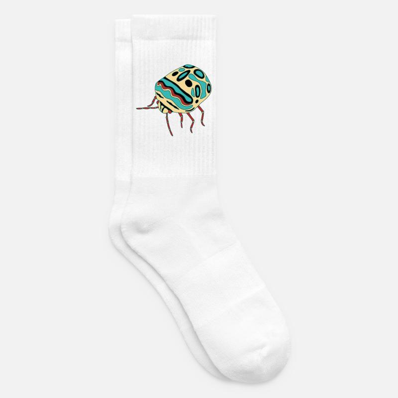 Insecte multicolore - Chaussettes de tennis - blanc