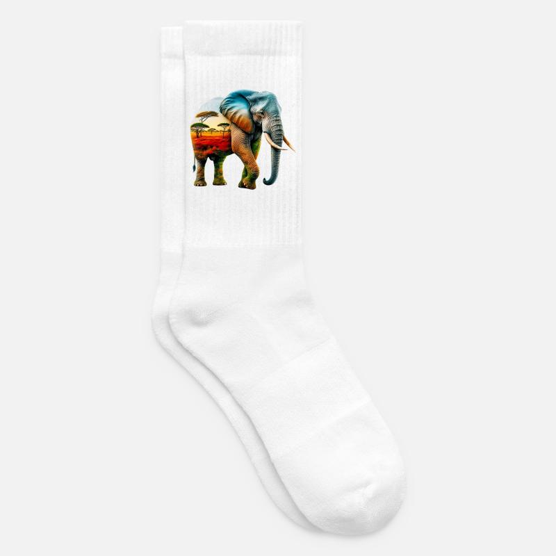 Elefant - Tennissocken - Weiß