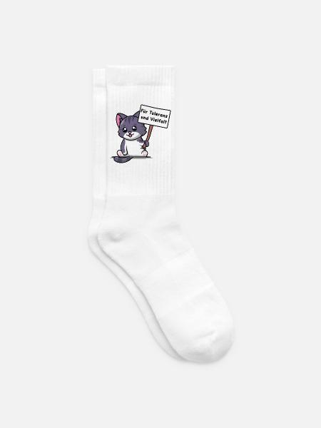 Kittehs für Toleranz und Vielfalt - Tennissocken - Weiß