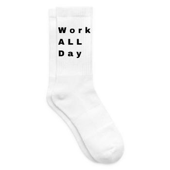Travailler toute la journée - Chaussettes de tennis - blanc - Droite