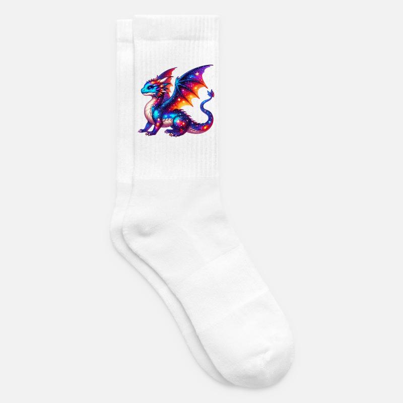 Drache - Tennissocken - Weiß