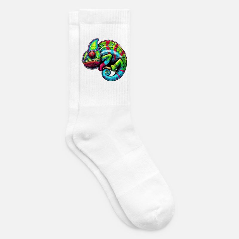 Chamäleon - Tennissocken - Weiß