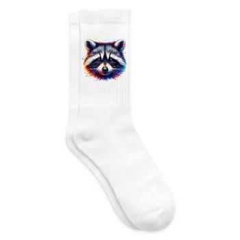 Waschbär - Tennissocken - Weiß - Rechts