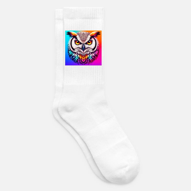 Eule - Tennissocken - Weiß