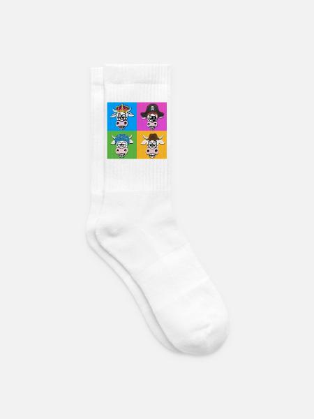 Kuh-Quartett - Tennissocken - Weiß