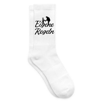 Vater und Kind Silhouette - Tennissocken - Weiß - Rechts