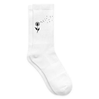Dandelion Wishes & Freedom Blowing Seeds - Tennissocken - Weiß - Rechts