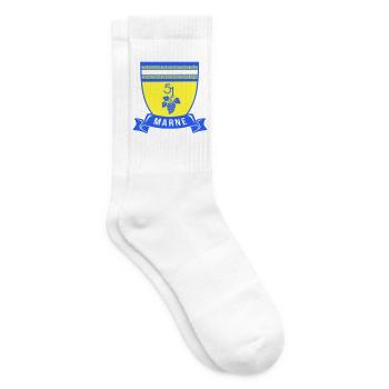 Coat of arms Marne 51 with a bunch of grapes - Tennis socks - white - Right