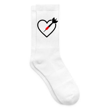 Heart Darts – Passion Precision - Tennis socks - white - Right