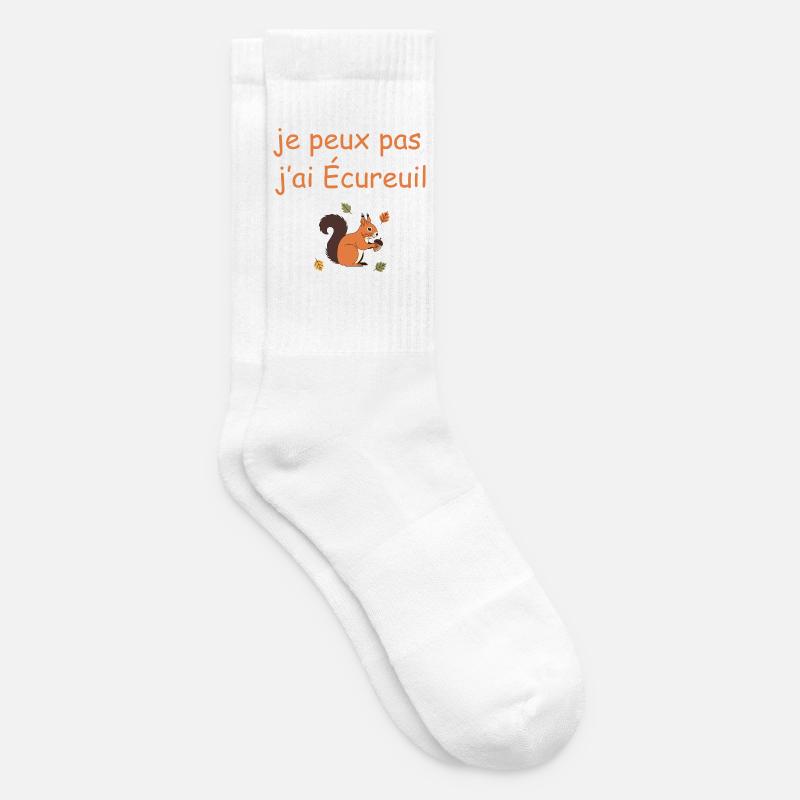 Ich kann nicht. Ich habe Eichhörnchen. - Tennissocken - Weiß