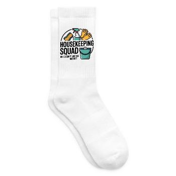 Lustiges Putzen Design - Tennissocken - Weiß - Rechts