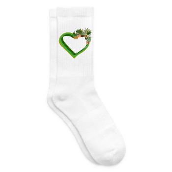 Pflanzenliebhaber Liebe Pflanzen Sukkulente Blume - Tennissocken - Weiß - Rechts