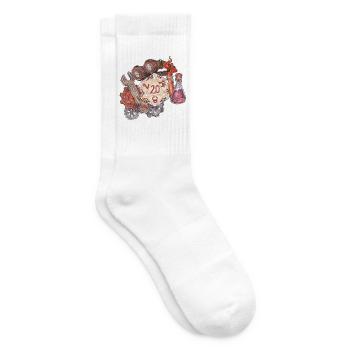 Rollenspiel Tabletop D20 Würfel Geschenk Artificer - Tennissocken - Weiß - Rechts