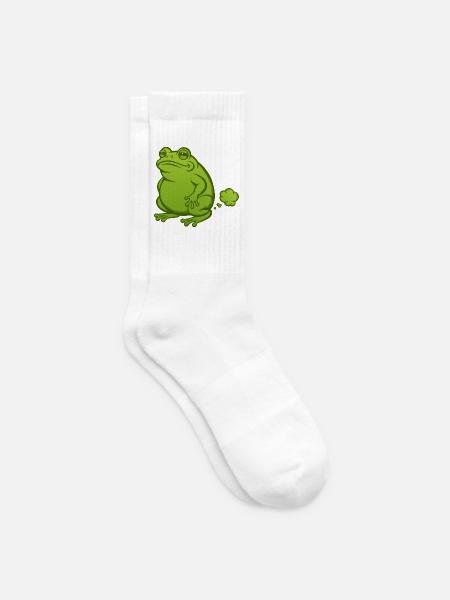 Furzender Frosch Pups Furz pupsen Kröte furzen - Tennissocken - Weiß
