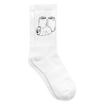 La canette comme motif pour les dictons et les amateurs de bière - Chaussettes de tennis - blanc - Droite