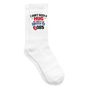 Pas de câlin, appel numéro 385 - Chaussettes de tennis - blanc - Droite