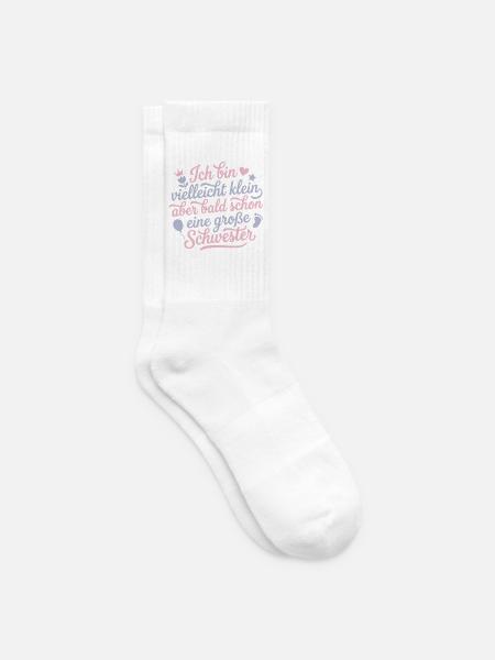 Klein aber bald schon große Schwester 2026 / 2027 - Tennissocken - Weiß