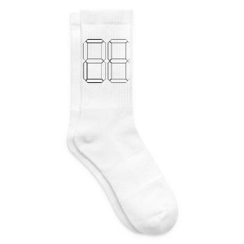 NUMBER 43 Forty-Three Gift Digital - Tennis socks - white - Right