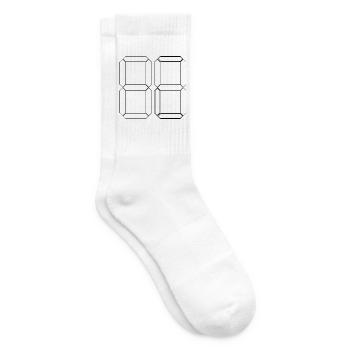 NUMMER 84 Vierundachtzig Geschenk Digital - Tennissocken - Weiß - Rechts