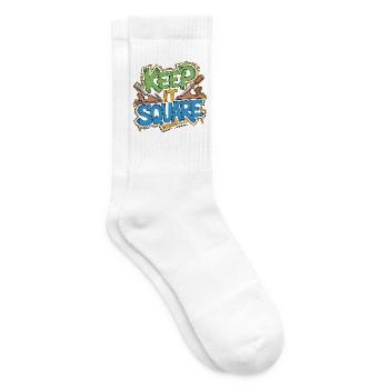 Fabricant de meubles Maintien-le Carré - Chaussettes de tennis - blanc - Droite