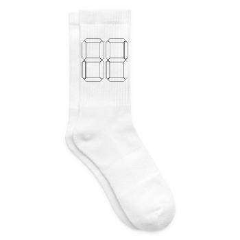 NUMBER 95 Ninety-Five Gift Digital - Tennis socks - white - Right