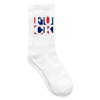 FUCK – Freundliche Typografie mit Augenzwinkern - Tennissocken - Weiß - Rechts
