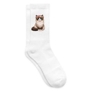 Ragdoll Katze - Tennissocken - Weiß - Rechts