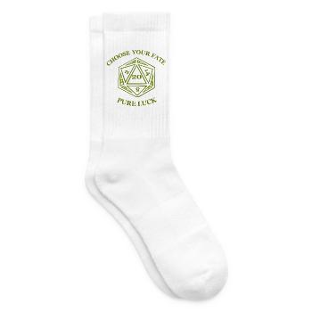 Choose Your Fate D20 Lime Moss Edition - Tennissocken - Weiß - Rechts