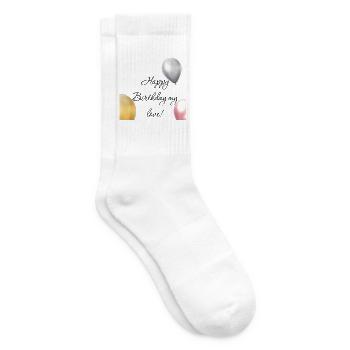 Alles Gute zum Geburtstag - Tennissocken - Weiß - Rechts