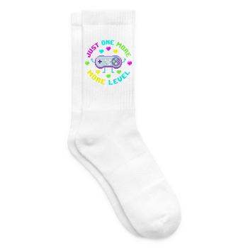 Retro Pixel Controller Level - Just one more level - Tennissocken - Weiß - Rechts