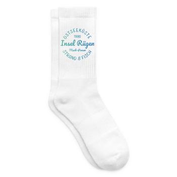 Ostseeküste - Insel Rügen - Tennissocken - Weiß - Rechts