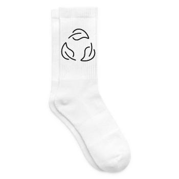 Symbol der Blattökologie-Linie - Tennissocken - Weiß - Rechts