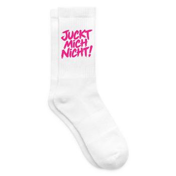 Juckt mich nicht - Cooler Spruch - Tennissocken - Weiß - Rechts