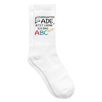 Kindergartenzeit ade, jetzt lerne ich das ABC - Tennissocken - Weiß - Rechts