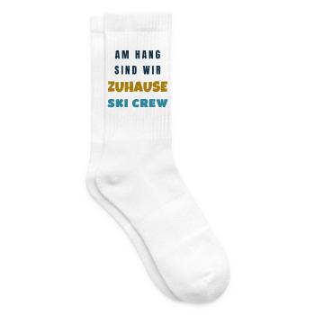 Am Hang sind wir zuhause Ski Crew Winterurlaub - Tennissocken - Weiß - Rechts