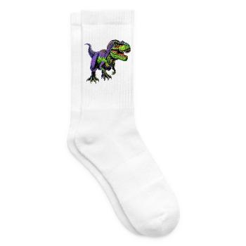 Dinosaurier - Tennissocken - Weiß - Rechts