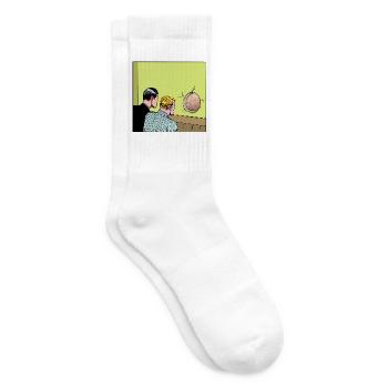 Loch in der Wand - Tennissocken - Weiß - Rechts