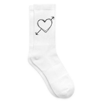 Amorpfeil handgezeichnet - Tennissocken - Weiß - Rechts