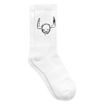 rolling-goth - Tennissocken - Weiß - Rechts
