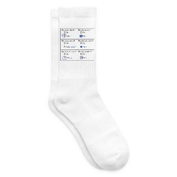 Psychotest Fragebogen Ja Nein - Tennissocken - Weiß - Rechts