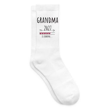Pregnancy Announcement – Oma 2027 Geschenk - Tennissocken - Weiß - Rechts