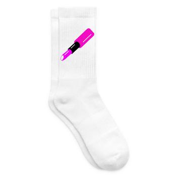 Lippenstift Design - Tennissocken - Weiß - Rechts