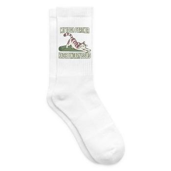 Yoga-katzenliebhaber Katze Mama - Tennissocken - Weiß - Rechts