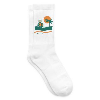 Backpacker am Palmenstrand - Tennissocken - Weiß - Rechts