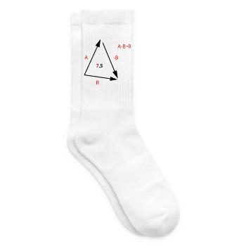 Algebraische Gleichung Typo Rot - Tennissocken - Weiß - Rechts